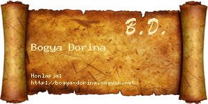 Bogya Dorina névjegykártya